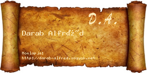 Darab Alfréd névjegykártya